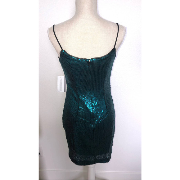 GUESS Juju Green Sequin Floral Mini Cocktail Dress - S - Picture 5 of 7